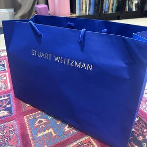 Stuart Weitzman Blue Empty Shopping/ Tote Bag In Great Shape!